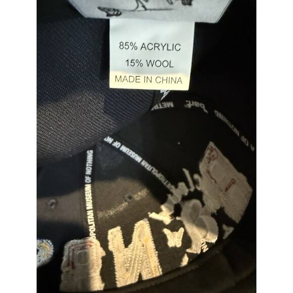 Brand About Nothing Baseball Cap Hat Adjustable Cleveland Navy Flat Bill New - Picture 6 of 9